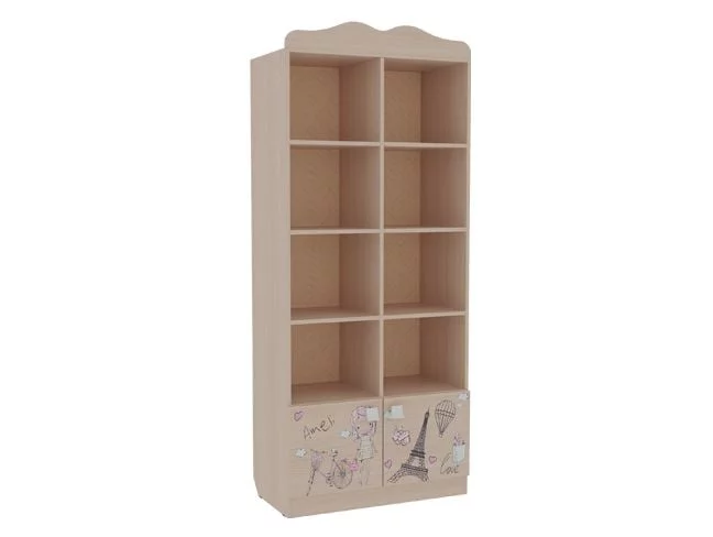 Стеллаж Амели модуль 04 Дуб млечный_0