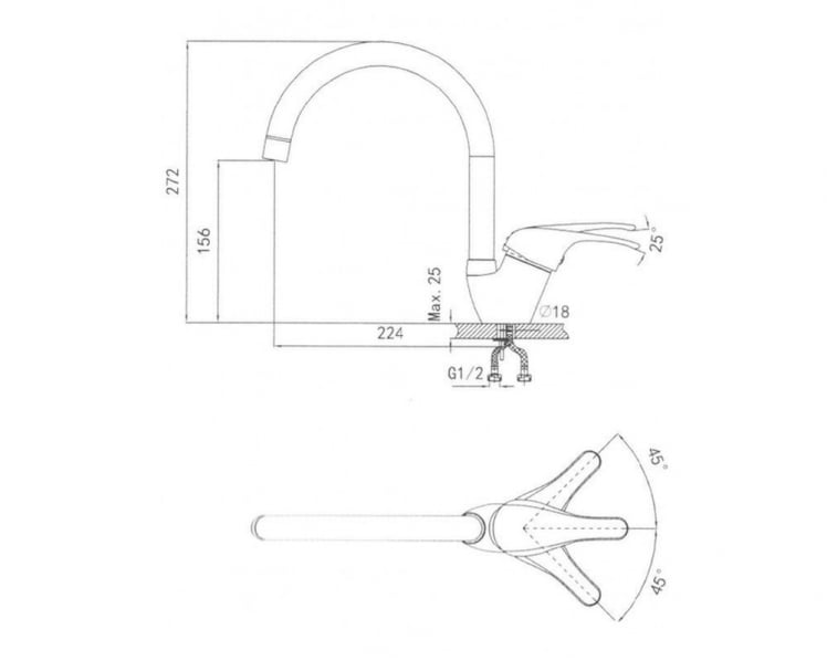 Кухонный смеситель GRANULA 1024 Песок_1