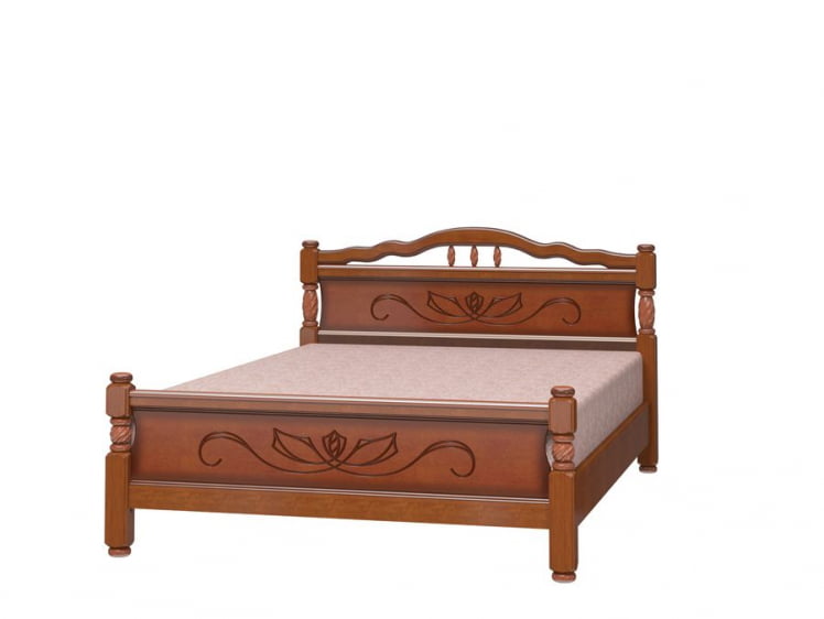 Кровать из массива Карина-5 200х140 Орех_0