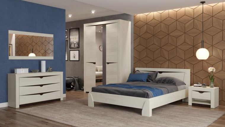 Зеркало навесное Лючия 33.13 Ясень анкор светлый_1