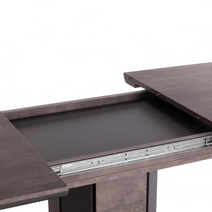 Стол обеденный СКАТ ЛДСП/МДФ, 120-160х80х75 см, Оникс/Графит / SKAT_8