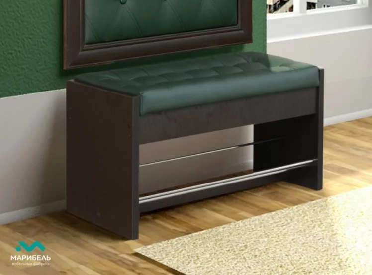 Тумба для обуви Визит-1 ЛДСП+ иск.кожа  terra 106 - Венге_0
