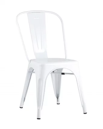 Стул TOLIX с высокой спинкой Белый глянцевый_0