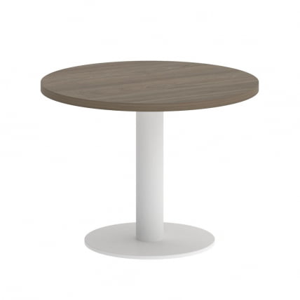 Стол журнальный круглый HOME OFFICE VR.SP-5-60.1G Вяз Благородный/Белый металл_0