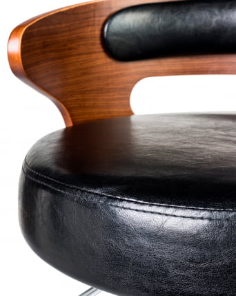 Стул барный ДОБРИН ФРЕД БЛАCК (коричневое дерево, чёрный) / DOBRIN FRED BLACK_4