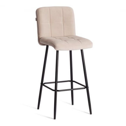 Барный стул Medeo/Медео велюр, бежевый, 7, 45х56х113 см_0