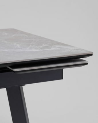 Стол Тайл 140-200/85/75 столешница керамика Ларка Грей / Larka Grey_5