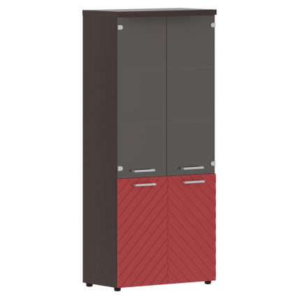 Шкаф комбинированный с топом Torr LUX TLHC 85.2 Венге Магия Красный_0