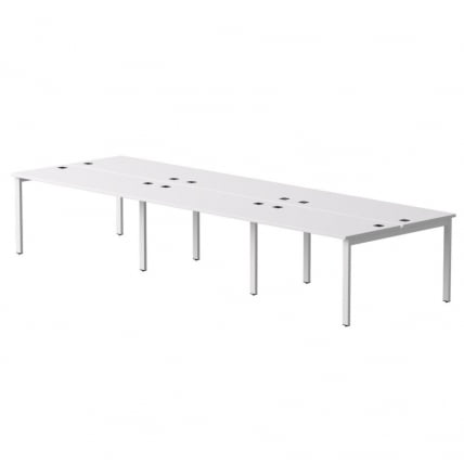 Бенч-система на 6 мест на металлокаркасе, опоры 45 гр Everprof EVO 254S015 (3540) Белый_0