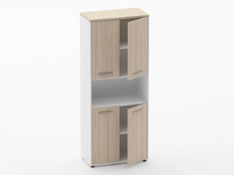 Шкаф 4 широкий закрытый с нишей Deka 10.19.121 Туя/Белый_1