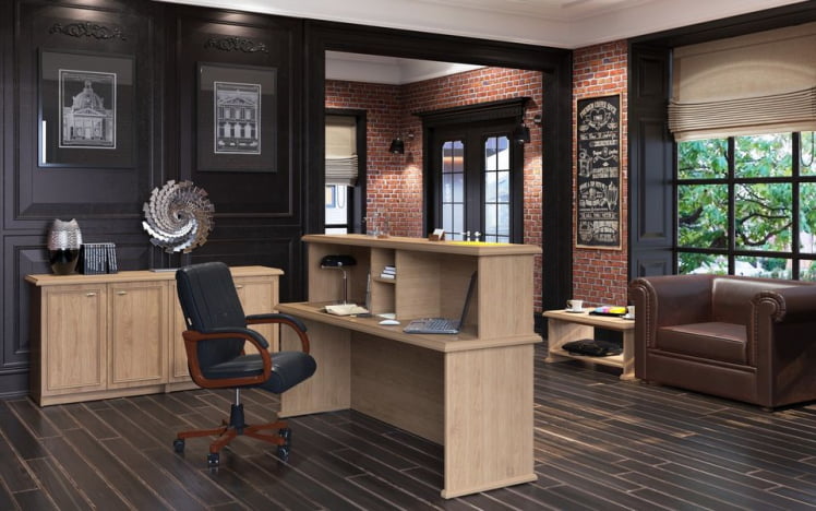 Стойка ресепшен RMS 120 Орех гарда_4