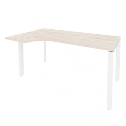 Стол эргономичный левый на П-образном м/к ОНИКС О.МП-СА-1Л Денвер Светлый/Белый / ONIX O.MP-SA-1L_0