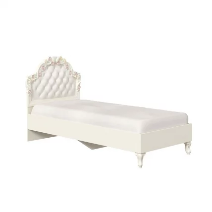 Кровать односпальная 900 Луиза ЛД 665.260.000.001 Алебастр Шампань_0