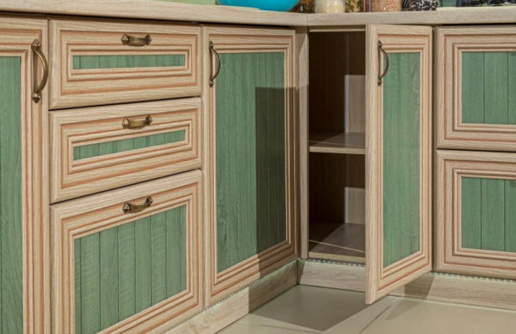 Тумба кухонная угловая Кантри ЛД 235.091.000 Сономе эйч светлая_1