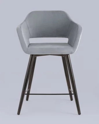Стул полубарный Саймон ПЛ велюр Cерый_3