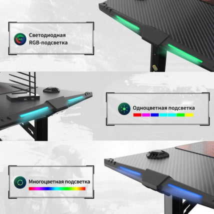 Стол для компьютера (для геймеров) EUREKA GIP 55 Black_11