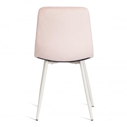 Стул CHILLY (mod. 7094-1) вельвет/металл, 44,5х52,5х86 см, pink (розовый) HLR39 / белый_3