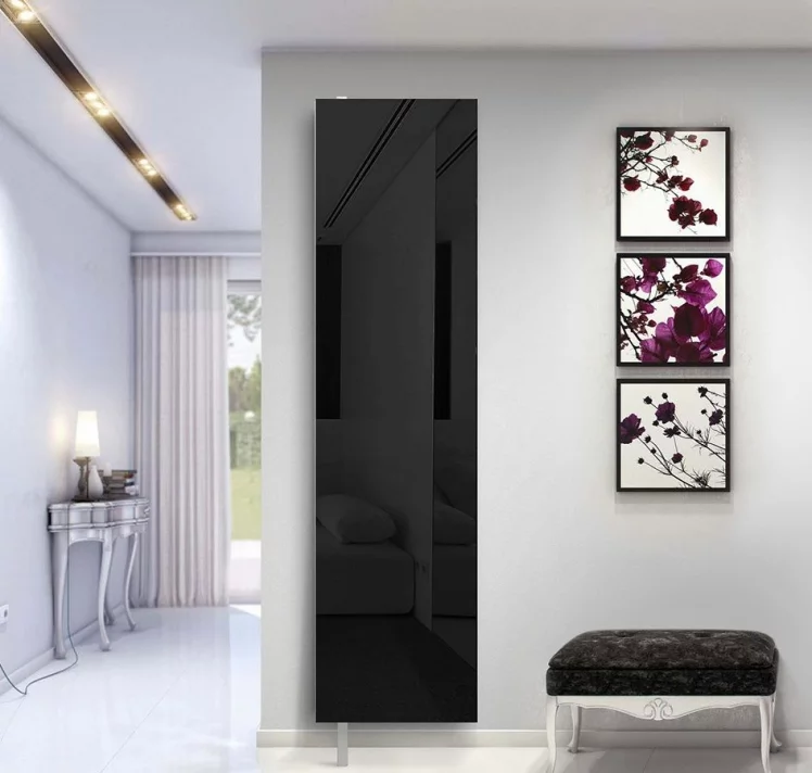 Поворотный шкаф в черном глянцевом стекле Драйв Шелф (левый) Венге_4