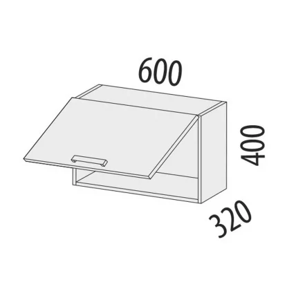 Шкаф над вытяжкой (с системой плавного закрывания) Графит 74.83.1 Сосна Астрид /Ваниль_1