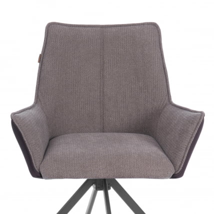 Кресло Murano/Мурано опора 360, велюр/букле (HYP)/Экокожа, бежевый/коричневый_5