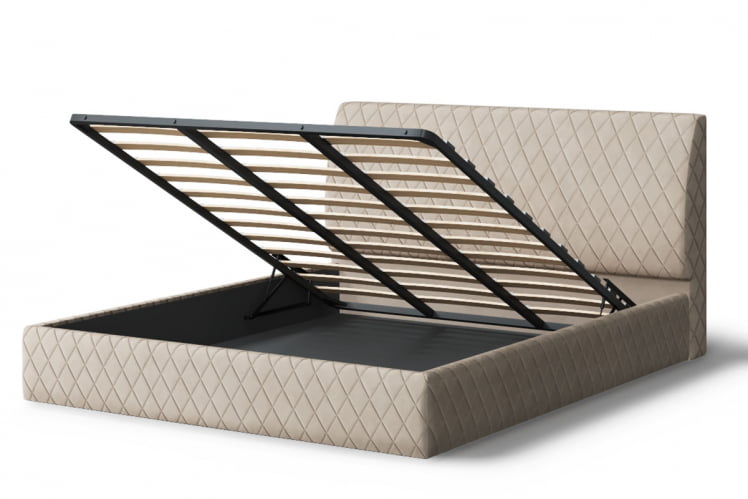Кровать Хилтон, 2000кс1600 мм, бежевый / 2000x1600_2