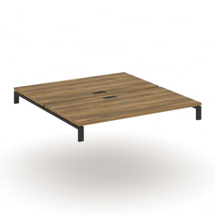 Двойной стол надставка на две опорные тумбы CONCEPT CN.DSN-007 Сандал Янтарный Черный_0