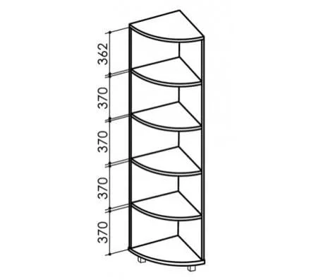 Пристрой радиусный WEST Модуль 7 Венге/Дуб млечный_2