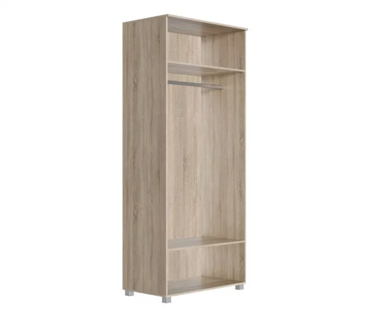 Шкаф двухстворчатый Мадлен 04 Дуб сонома светлый Ясень белый Серебро_1