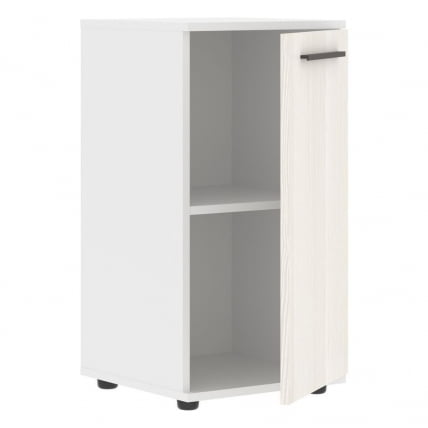 Шкаф колонка с глухой малой дверью ЕДИС ЕЛCС 42.1 Ясень Траун Мокко Белый / EDIS ELCS_1