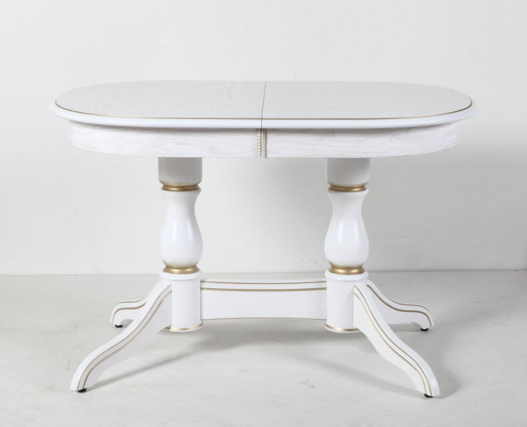 Стол обеденный раскладной Лира (1,2м) тон 1 с золотой патиной_4