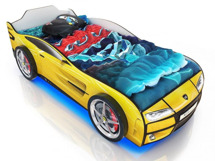 Кровать-машина Kiddy Желтый_2