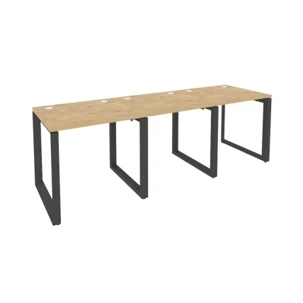 Рабочая станция на О-образном м/к ОНИКС О.МО-РС-3.0.7 Тиквуд Светлый/Антрацит / ONIX O.MO-RS-3.0.7_0