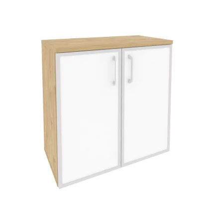 Шкаф низкий широкий ОНИКС О.СТ-3.2Р вхите Тиквуд Светлый / ONIX O.ST-3.2R white_0