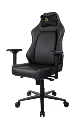 Геймерское кресло Arozzi Primo PU Black Gold logo_0