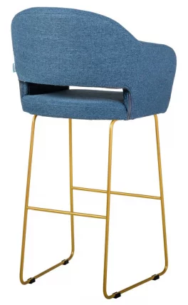 Стул полубарный Oscar (ПБ) БлюАрт/ЛинкЗолот_3