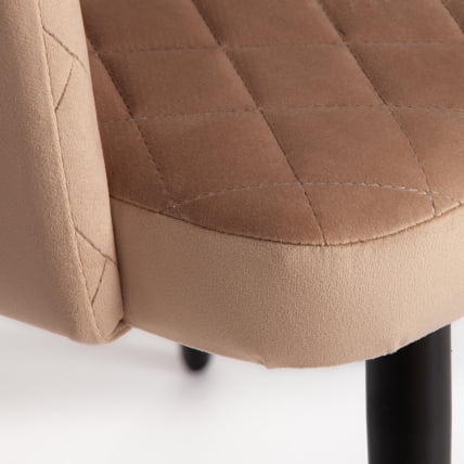 Кресло WIND (mod. 717) ткань/металл, 55х55х80 см, высота до сиденья 48 см, бежевый barkhat 5/черный_8