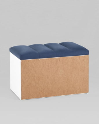 Обувница Хольст белая велюр Синий_5