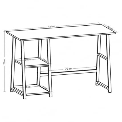 Стол на металлокаркасе BRABIX LOFT CD-006 Дуб антик_7