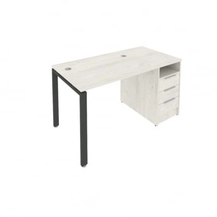 Рабочая станция с опорной тумбой Metal System Б.РС-СТП -1.1 Наварра/Антрацит_0