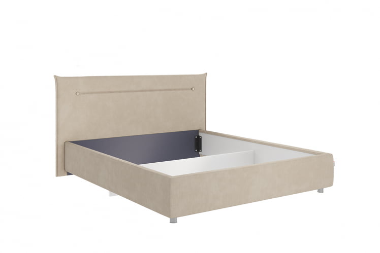 Кровать 1.6 Альба КМ1.6-16 капучино (велюр)_1
