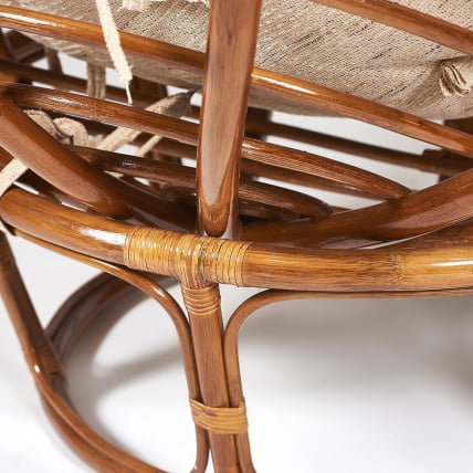 Кресло ПАПАСАН 23/01 В /с подушкой/ диаметр подушки 129 см, 115х101х104 см, Пекан (орех), ткань Старт / PAPASAN W Pecan_6