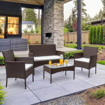 Комплект плетеной мебели AFM-2025A Brown_0