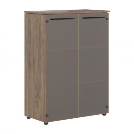 Шкаф со стеклянными дверьми MORRIS TREND MMC 85.2 Антрацит Кария Пальмира_0