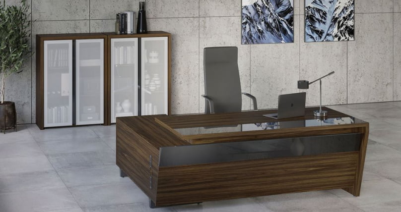 Брифинг-приставка 800 мм Corner COR.BR-8 Орех Лоренцо_1