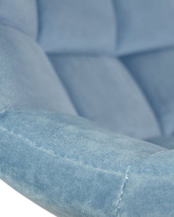 Стул барный DOBRIN TAILOR WHITE Пудрово-голубой велюр MJ9-74_9