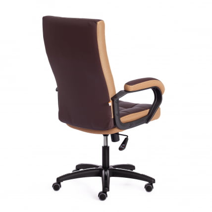 Кресло ТРЕНДЙ (22) кож/зам/ткань, коричневый/бронзовый, 36-36/21 / TRENDY_2