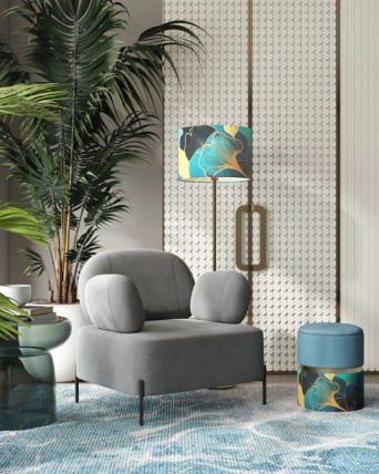 Пуф Кэрри с ящиком велюр Gingko без ножек_11