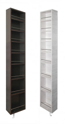 Поворотный зеркальный шкаф Лупо Шелф Арт Беленый дуб_10