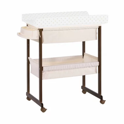 Комод пеленальный с ванночкой и текстильной корзиной Micuna B-1158 Plus Chocolate Beige Dots_0