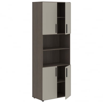 Шкаф с 2 комплектами глухих малых дверей VELION VHCS 80.4 Аметист Дуб Сильвер_1